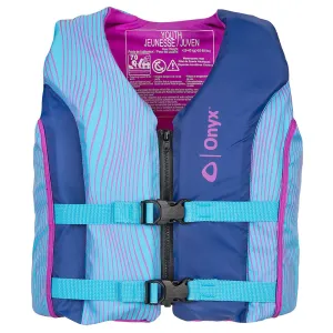 Onyx Shoal All Adventure Youth Paddle  Water Sports Life Jacket - Blue [121000-500-002-21]