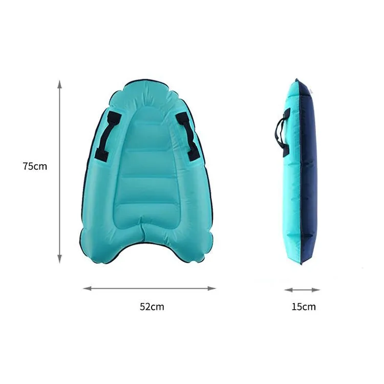 Outdoor Portable Safety Light Kick Board Sea Surfing Inflatable Water Ski(Lake Blue)