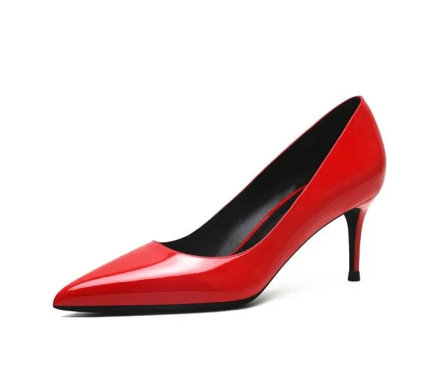 Patent Leather High Heel Shoes