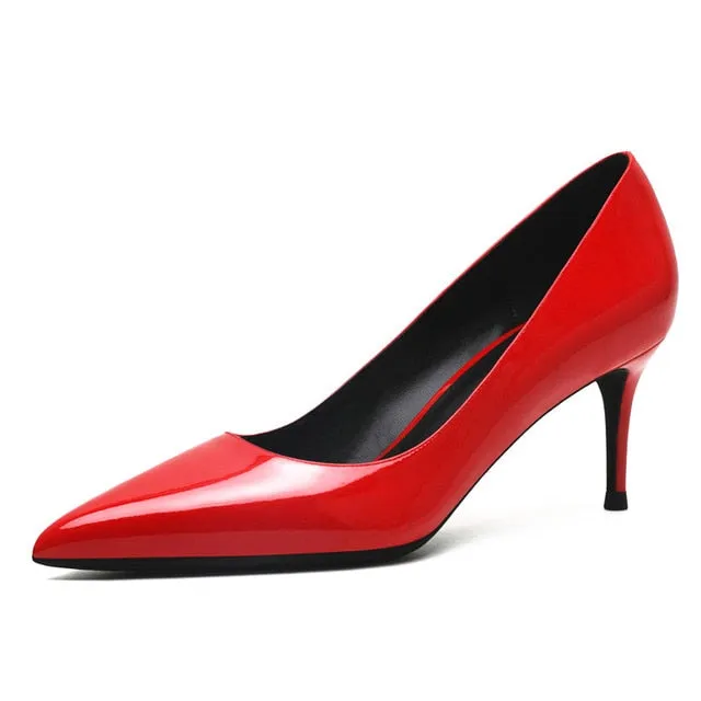 Patent Leather High Heel Shoes