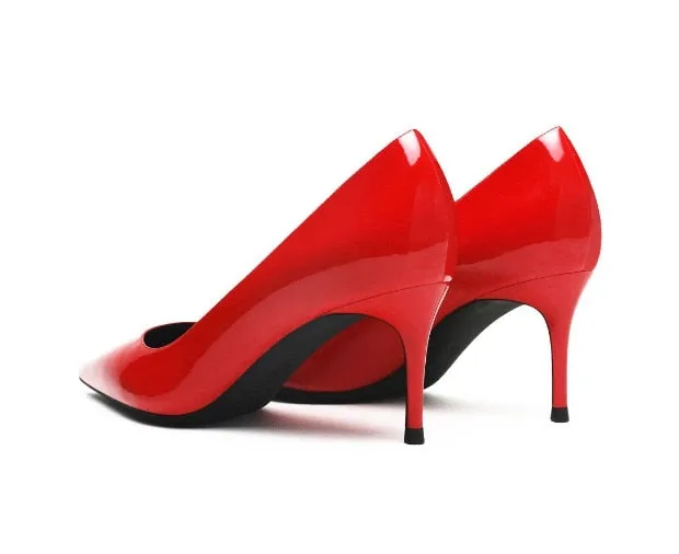 Patent Leather High Heel Shoes