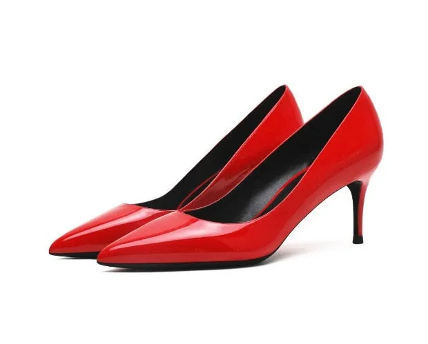 Patent Leather High Heel Shoes