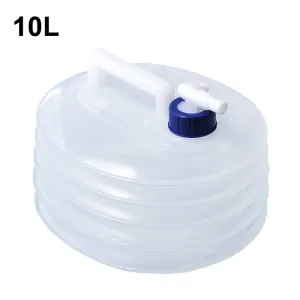 PE Folding Water Bag Shrink Bucket Outdoor Portable Water Bottle, Capacity: 10L(Blue Cover)