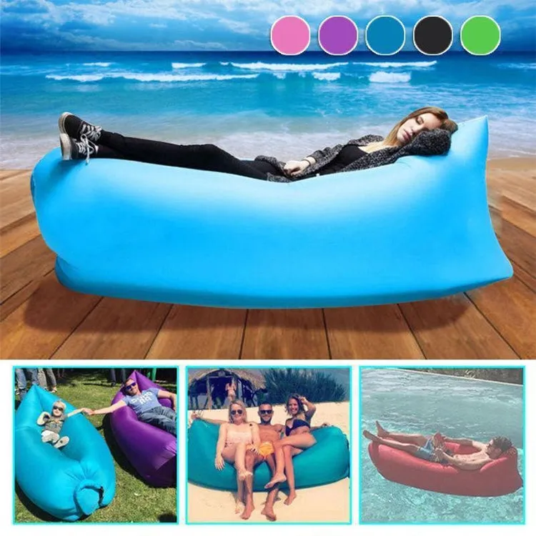 Portable Inflatable Sofa Bed for Camping, Fishing, and Beach, Lazy Air Bed, 78.7 x 27.6 inches (Grass Green)