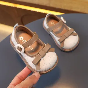 Pretty Plaid Pattern Toddler Baby Girl Leather Casual Shoes - TH405