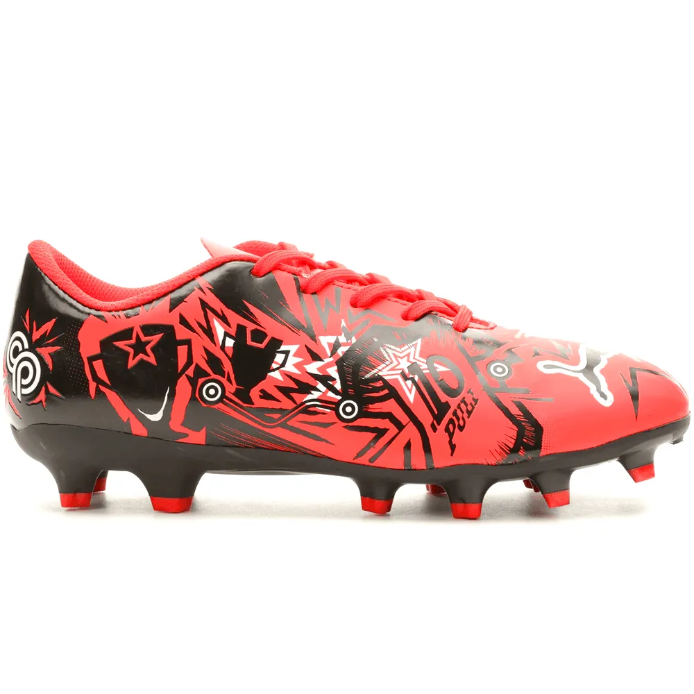 PUMA x Christian Pulisic Youth Tacto II FG/AG Soccer Cleats (Red/Black)