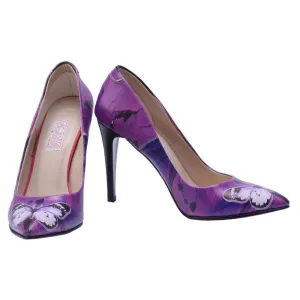 Purple Butterfly Heel Shoes STL4402