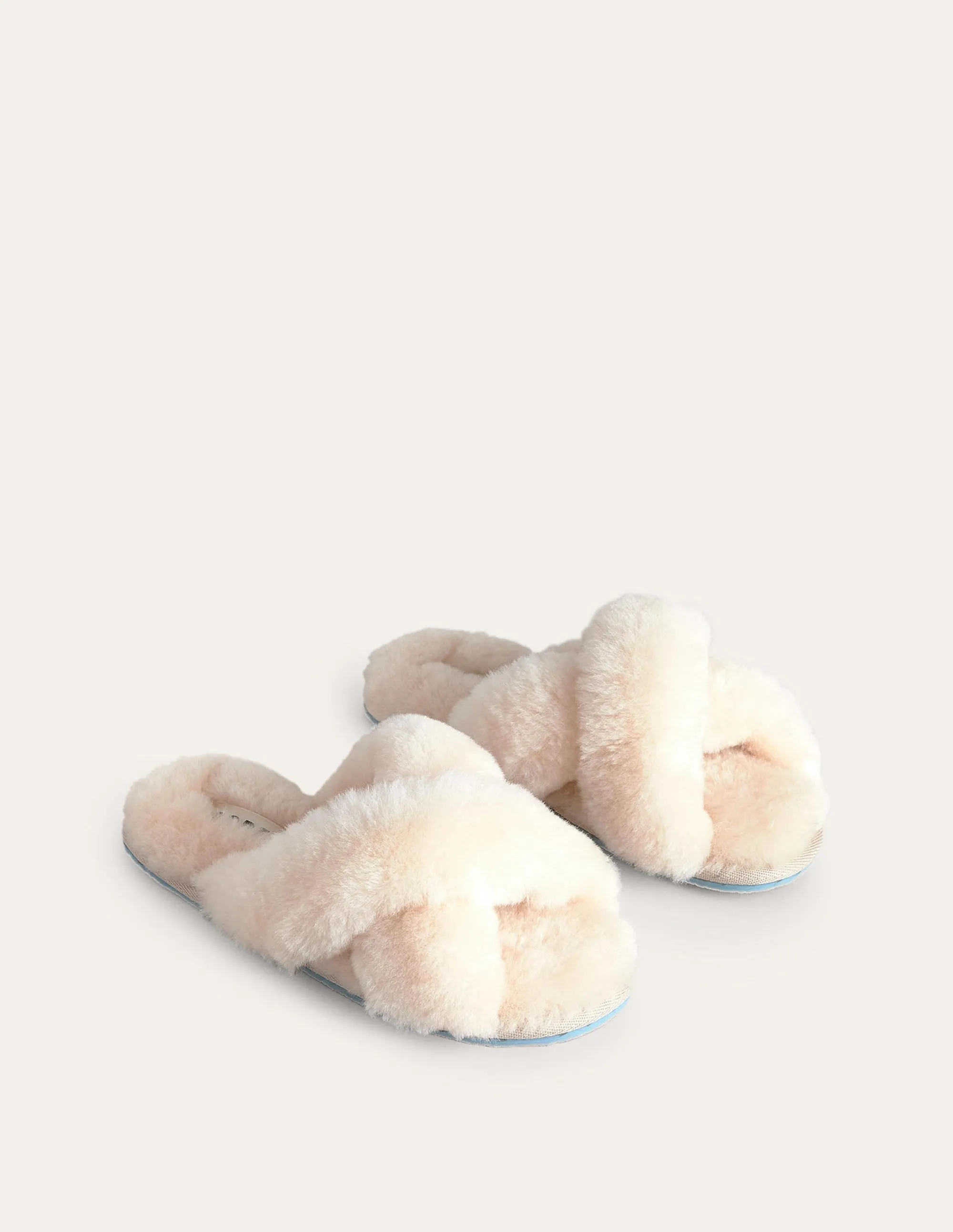 Sheepskin Slippers-Cream