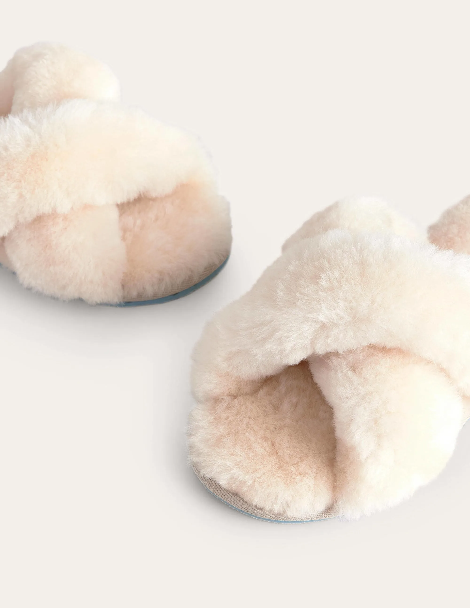 Sheepskin Slippers-Cream