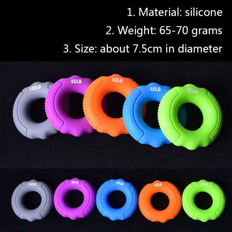 Silicone Gripper Finger Exercise Grip Ring, Specification: 60LB (General Green)