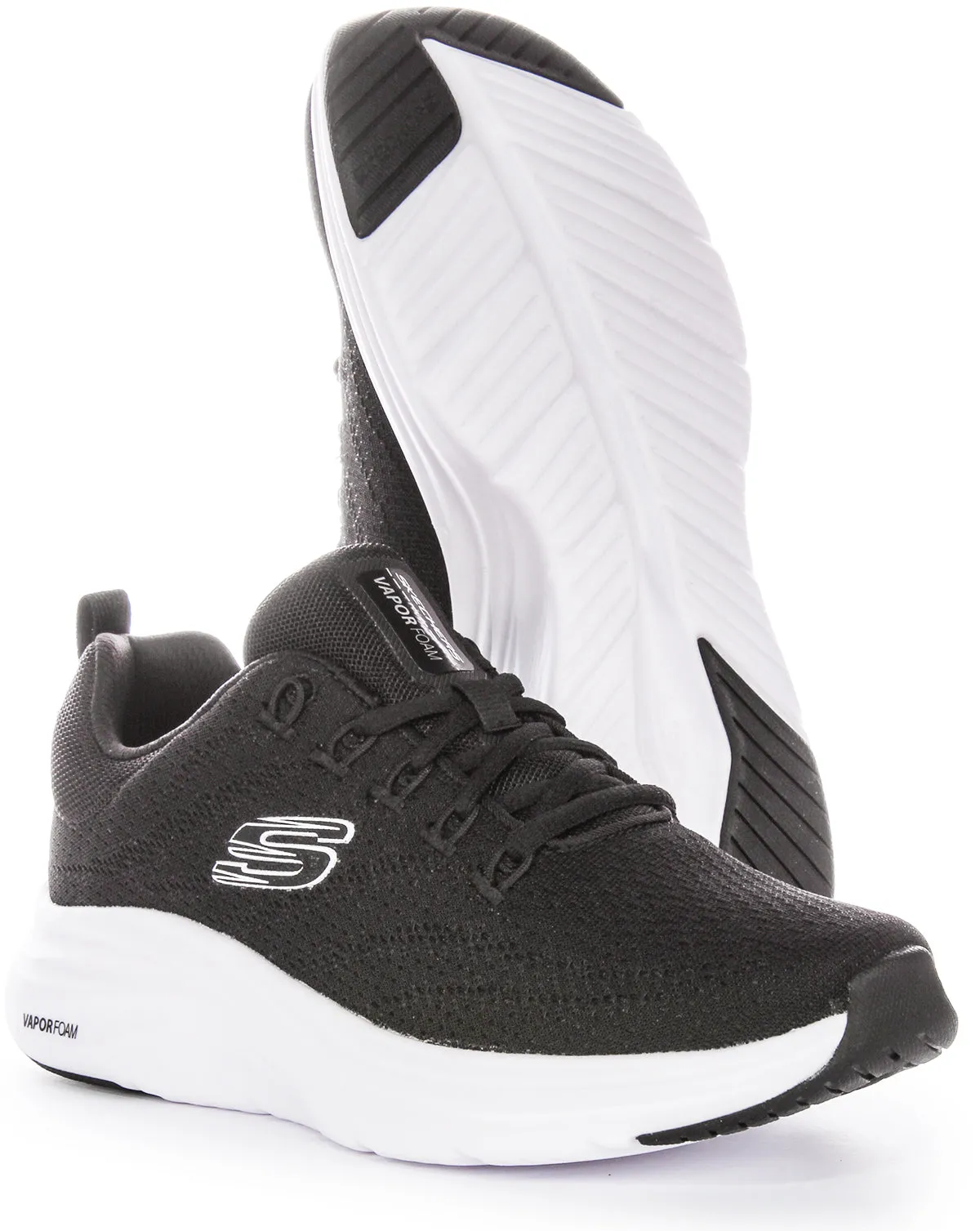 Skechers Vapor Foam In Black White For Women