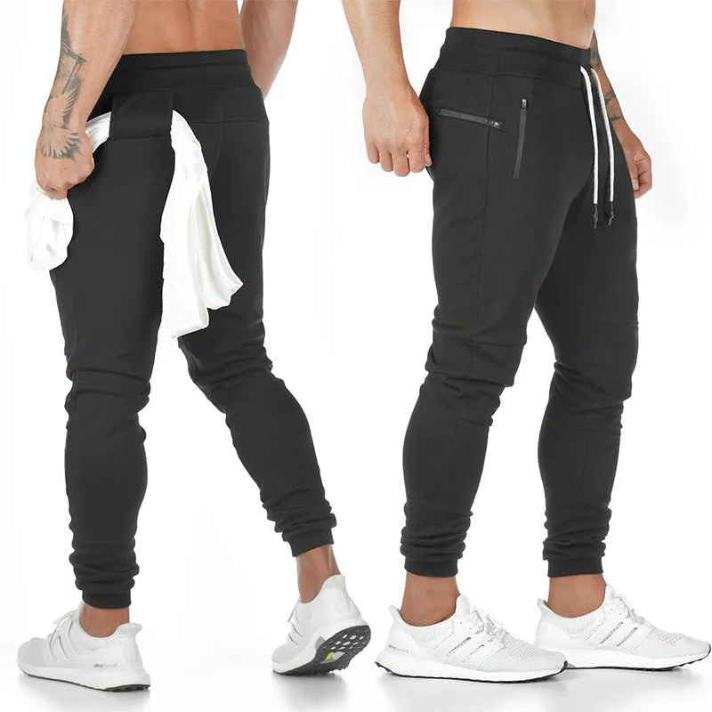 SOLID COLOR FITNESS PANTS FOR RUNNING TRAINING