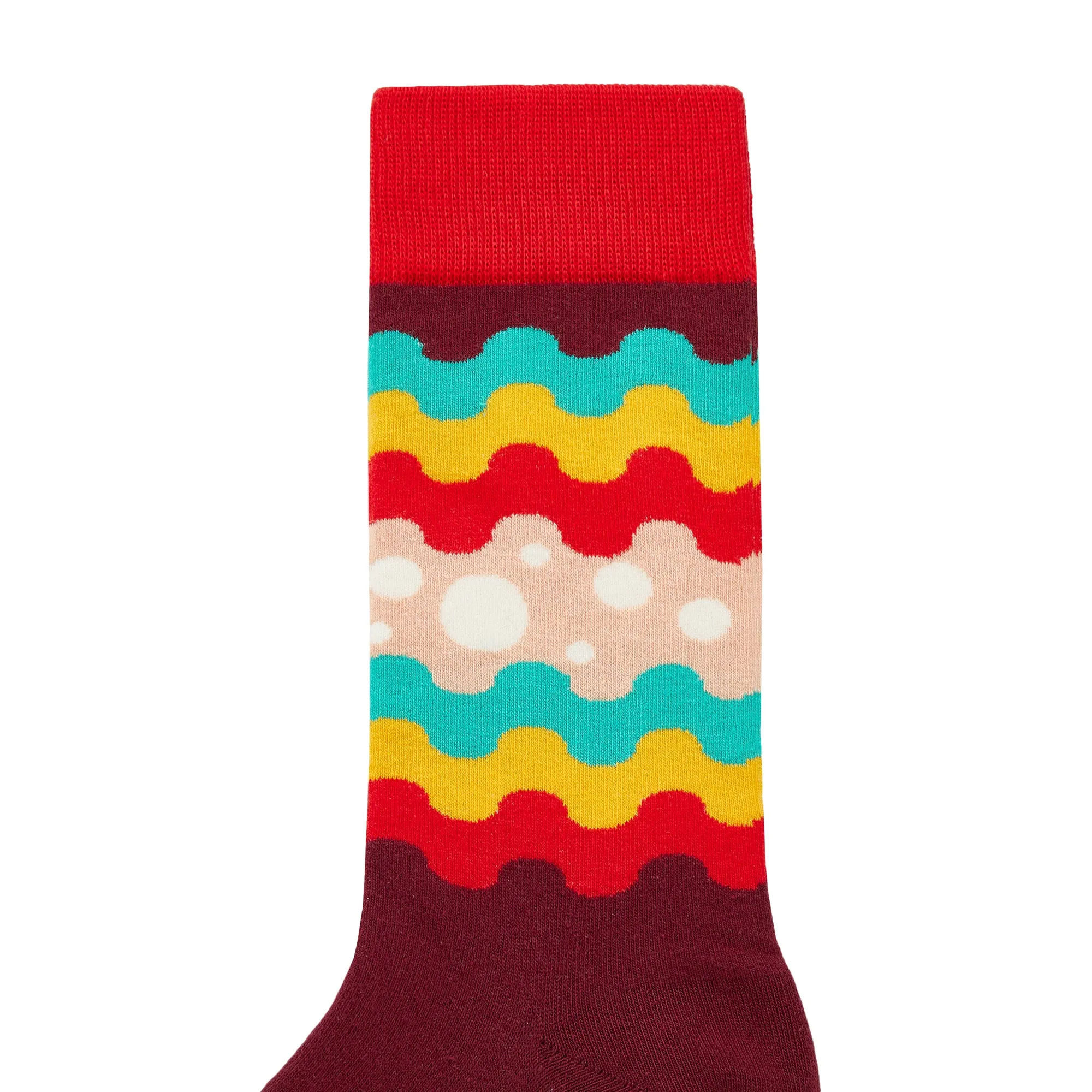 Squiggly Printed Crew Length Socks