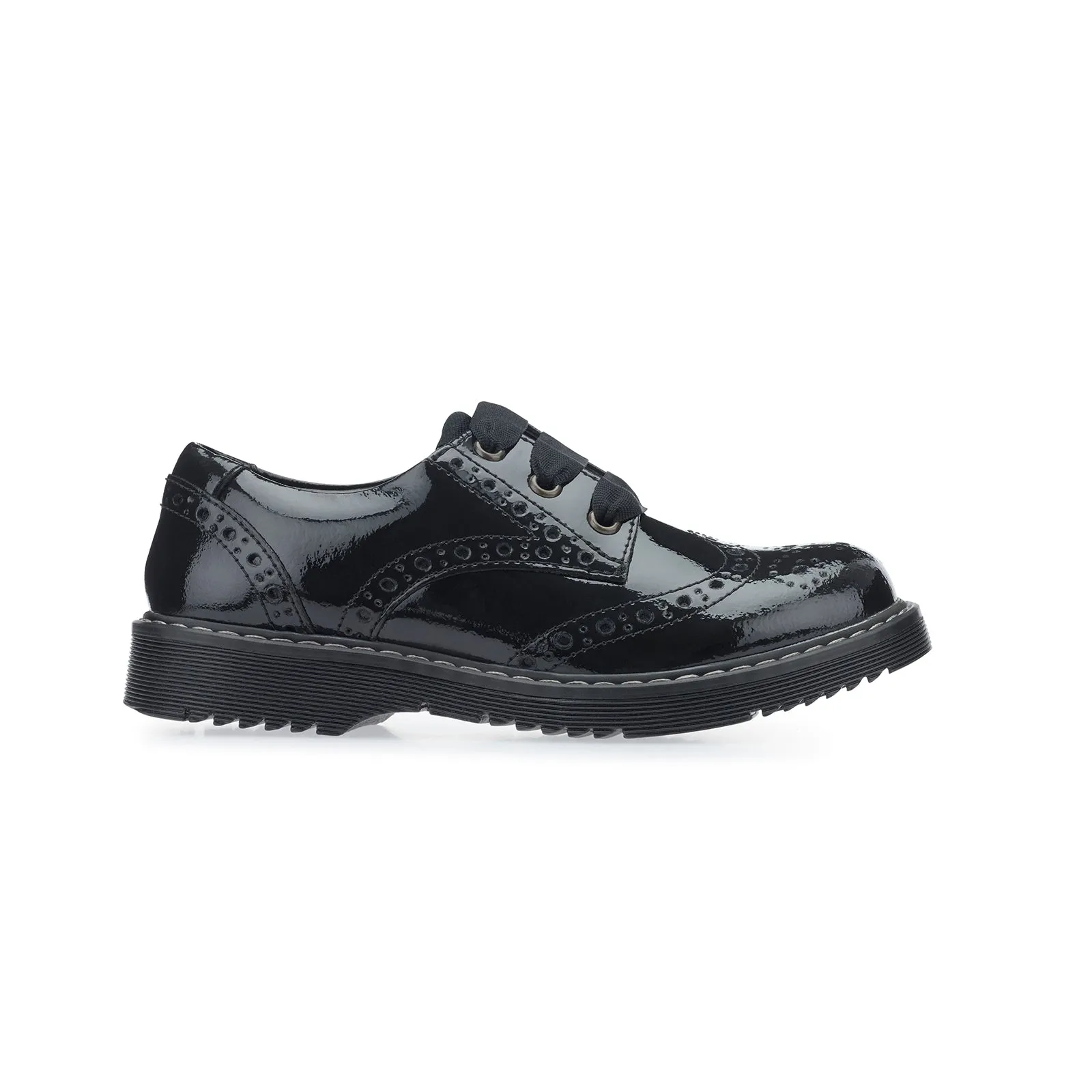 Start-rite Impulsive Girls Black Patent School Shoe