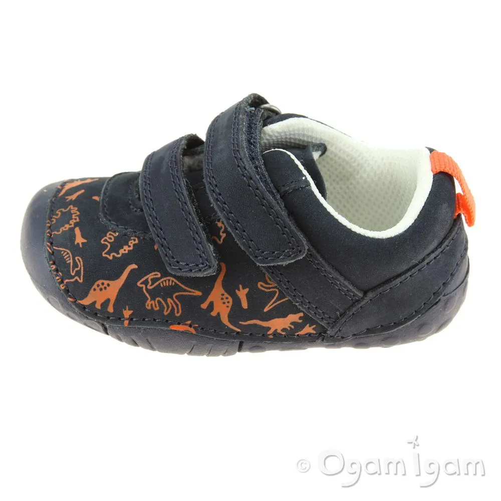 Start-rite Roar Infant Boys Navy Dinosaur Shoe