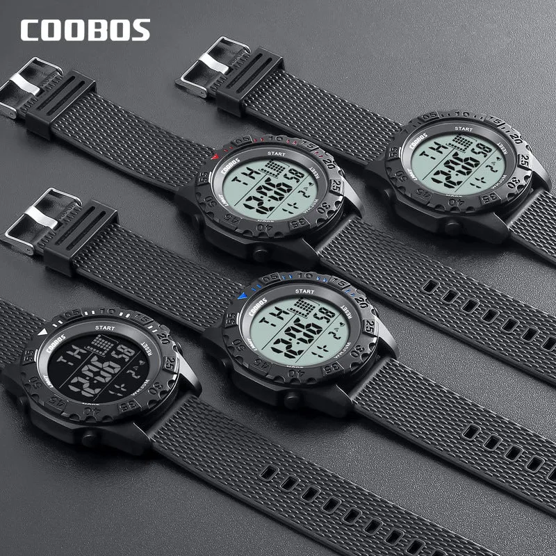 Student Sports Electronic Watch Waterproof LED Luminous Simplicity Trendy Men's Watch Boy