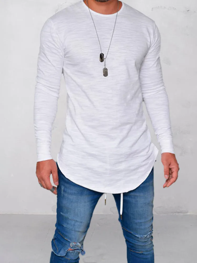 Stylish Curved Hem T-Shirt