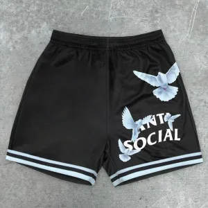 Stylish Dove Pattern Casual Sports Shorts