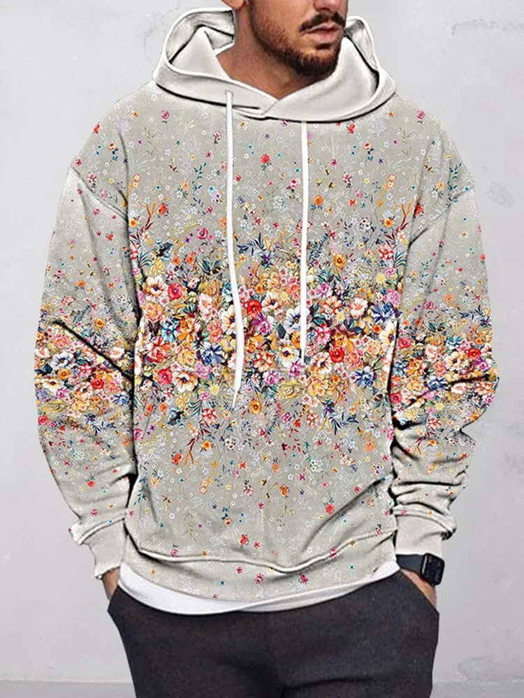 Stylish Flower Printed Hoodie