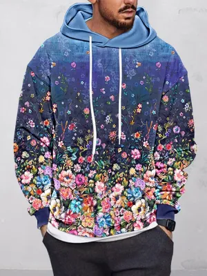 Stylish Flower Printed Hoodie