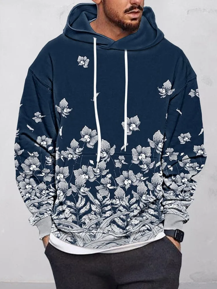 Stylish Flower Printed Hoodie