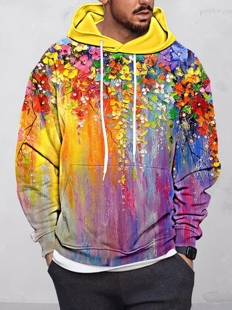 Stylish Flower Printed Hoodie