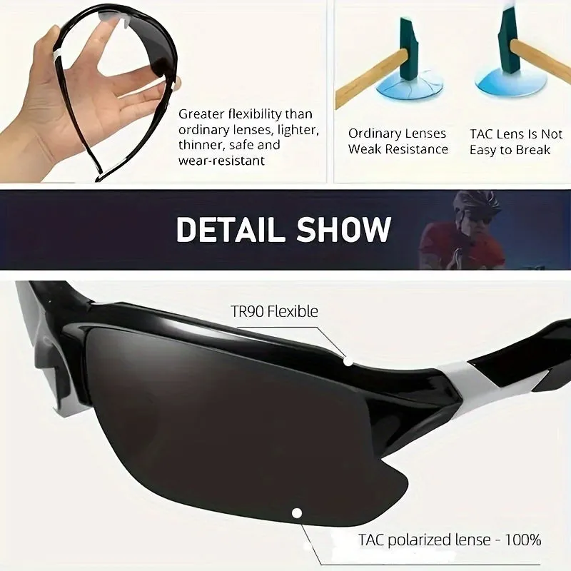 Stylish Polarized Sports Sunglasses Perfect Gift for Athletes