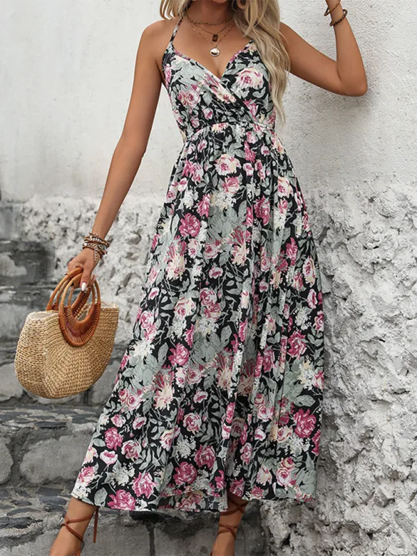 Summer's Spirit Floral Boho Midi Dress