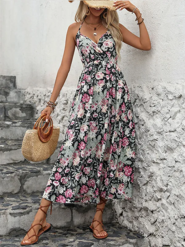 Summer's Spirit Floral Boho Midi Dress