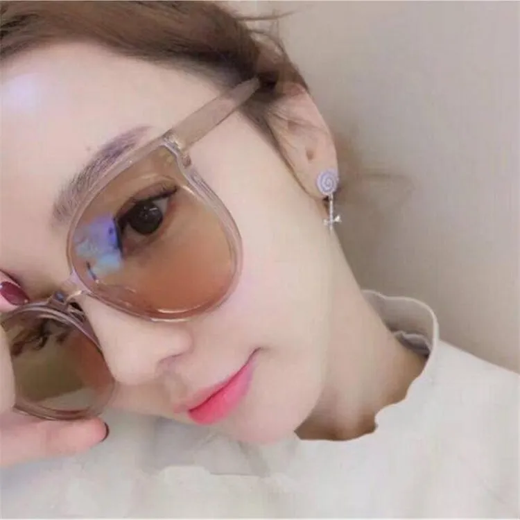 Sunglasses Retro Street Fashion Sun Glasses(Brown)