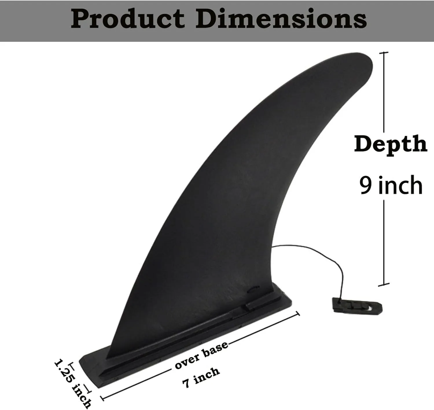 Surf Board Fin 9" Inflatable Paddleboard Replacement Fin for Paddle Board - Quick Release Slide Surfboard Fins