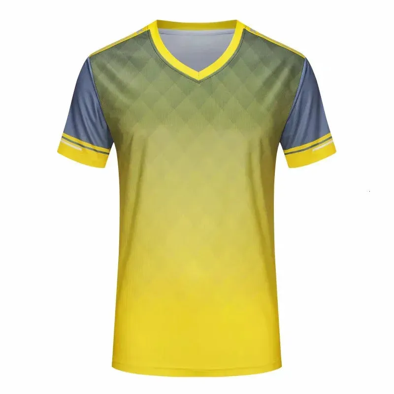 Surverement Football Men Tops Tees Quick Dry Soccer Jerseys Printing Mens Running Short sleeve Sports Shirt 240709