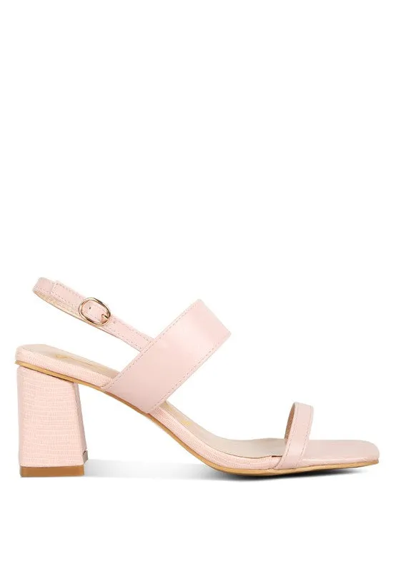 The Ashley Elasticated Gussets Block Heel Sandals