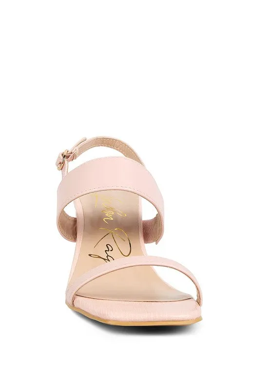 The Ashley Elasticated Gussets Block Heel Sandals