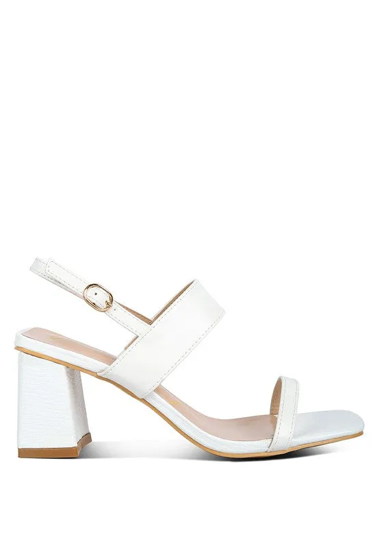 The Ashley Elasticated Gussets Block Heel Sandals