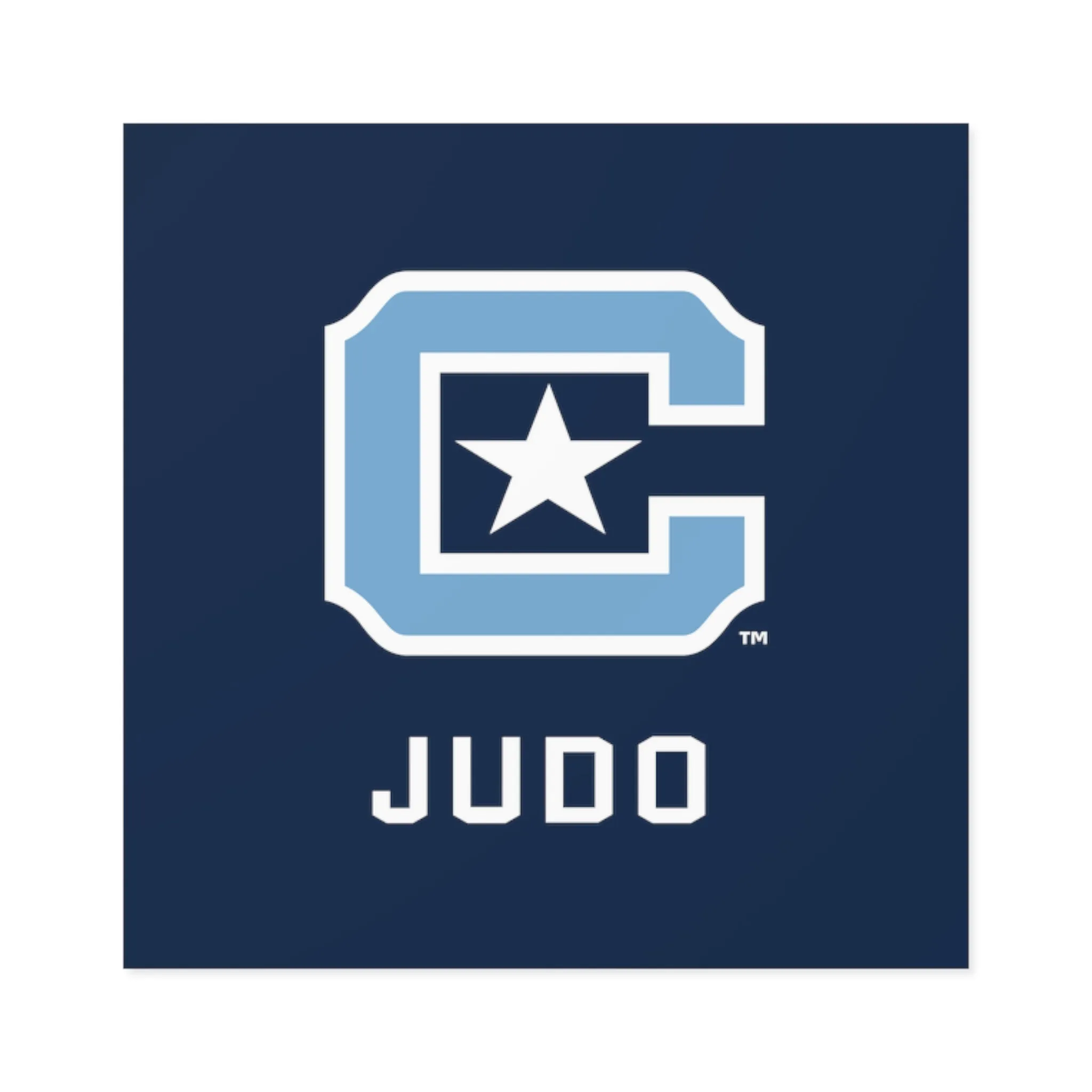 The Citadel, C star, Sports Club, Judo Square Stickers, Indoor\Outdoor