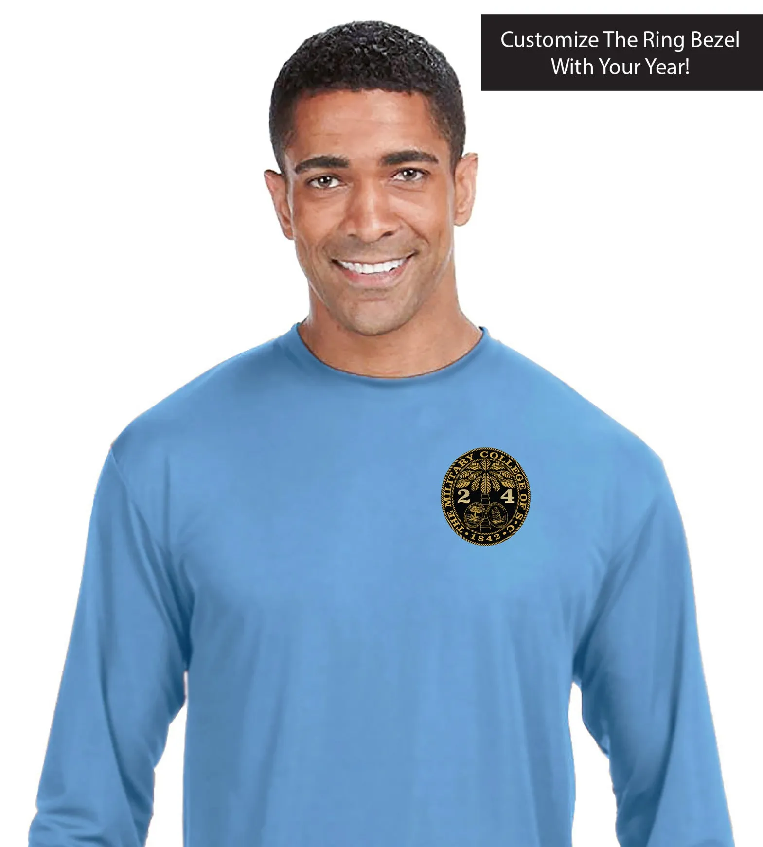 The Citadel, Customizable (Your Year) Ring Bezel Design, A4 Cooling Performance Long Sleeve Tee Shirt