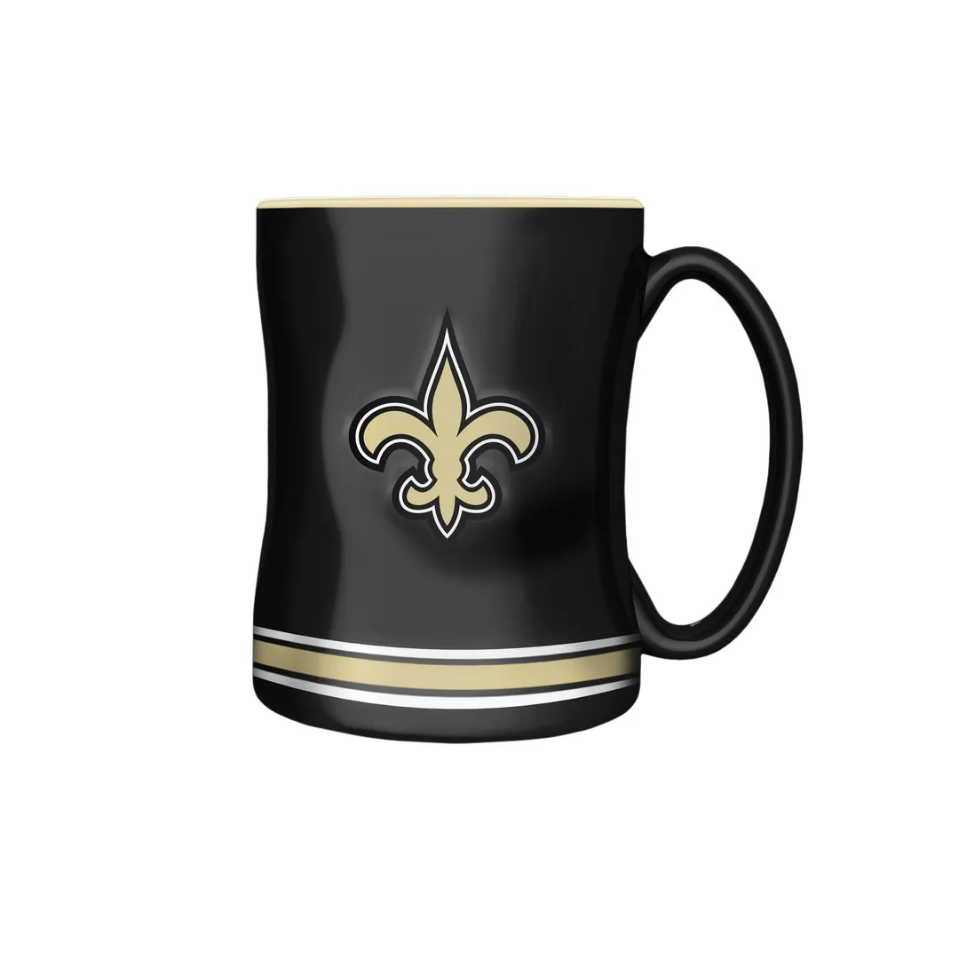 The Sports Vault NFL New Orleans Saints 14oz Sculpted Mug