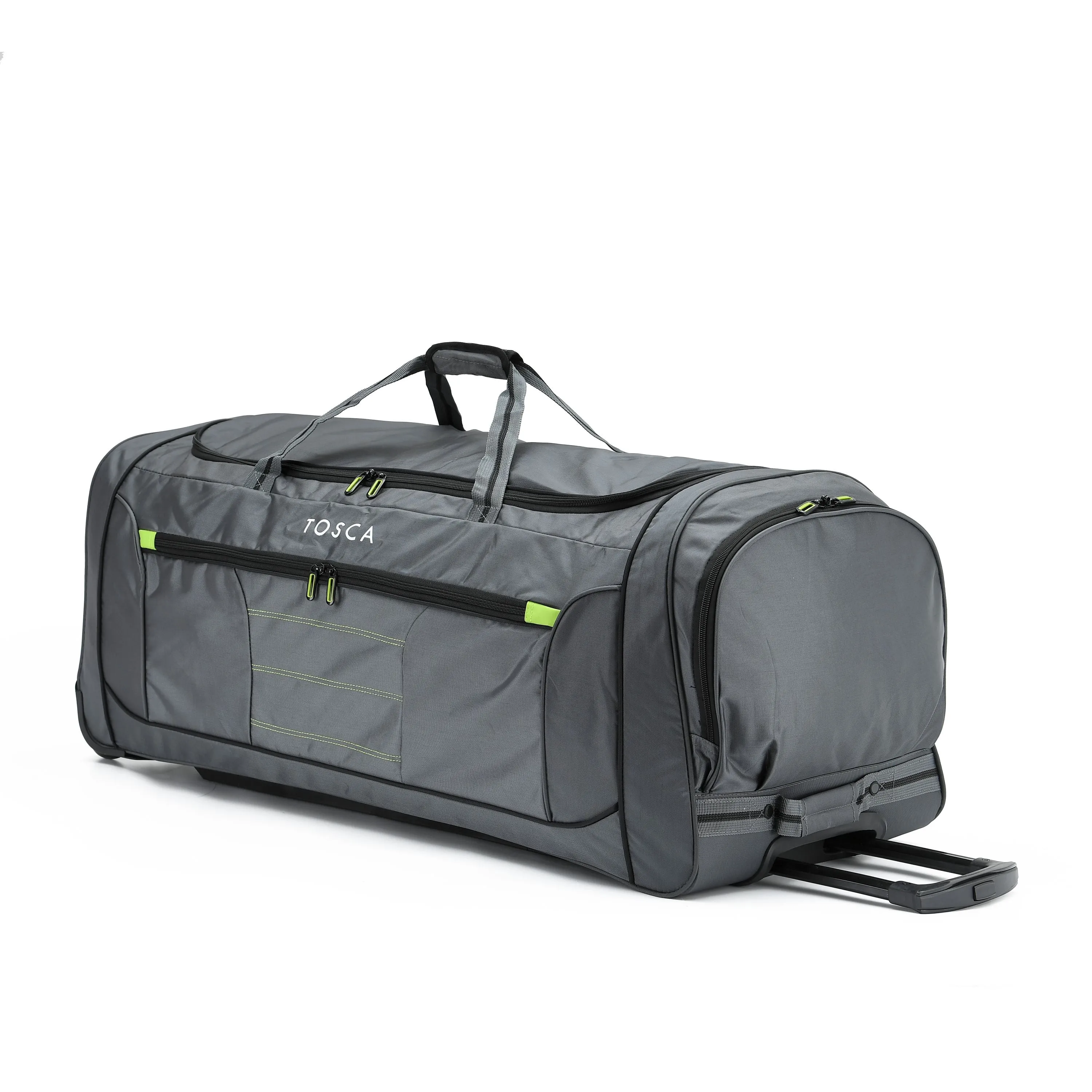 Tosca - TCA794 90cm Jumbo Wheeled Duffle Bag - Grey/Lime