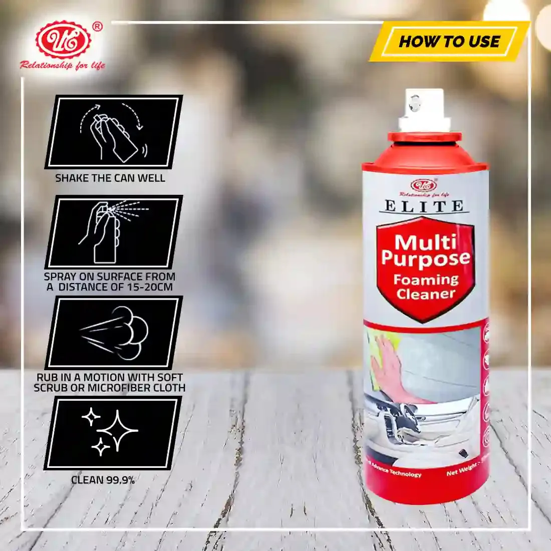 UE Elite Shoe Cleaner for Sports & Running Shoes 350ml | Quick Dry Cleaner | Cleans & Restores | No Additional Water Needed