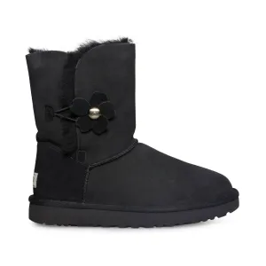 UGG Bailey Button Poppy Black Boots - Women's