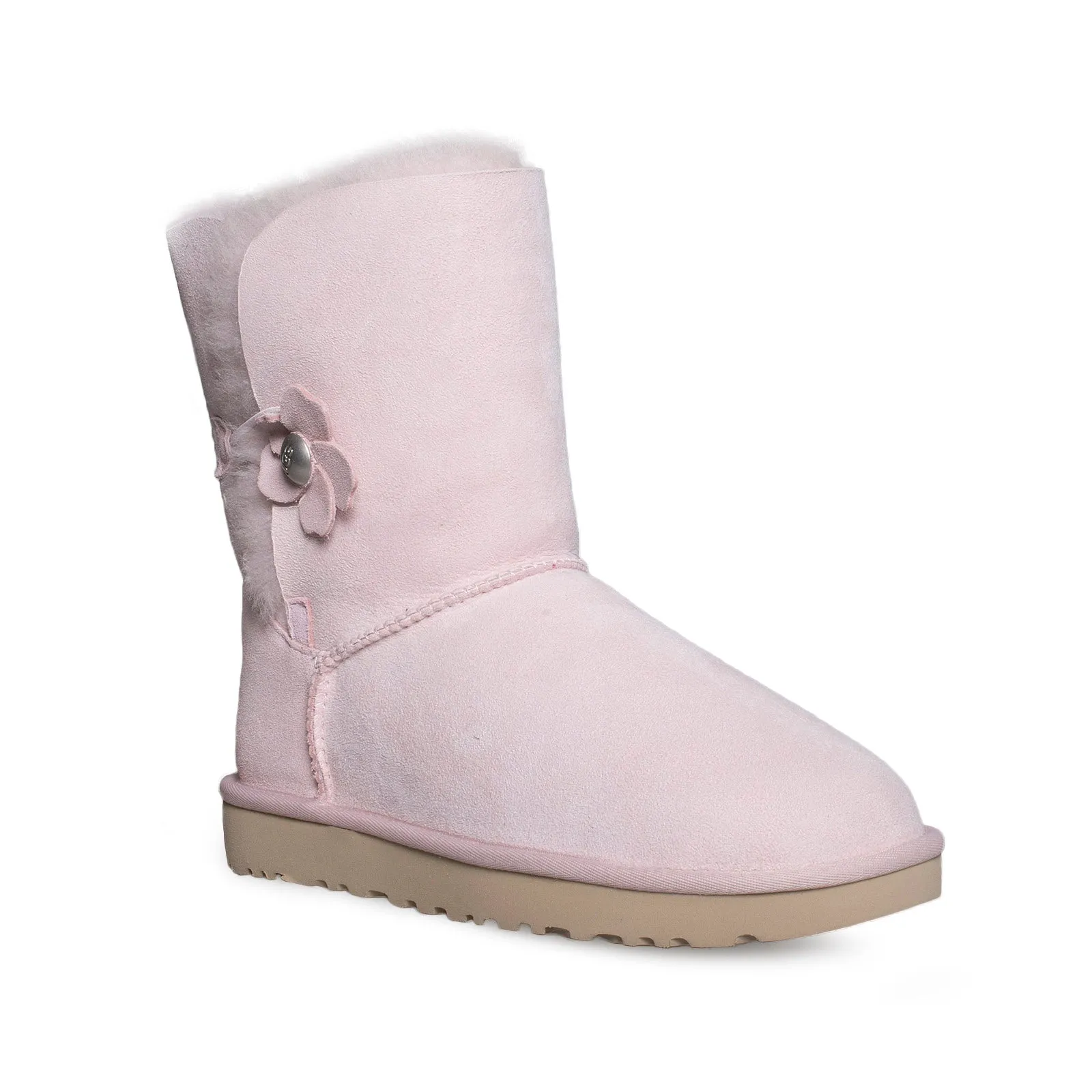 UGG Bailey Button Poppy Seashell Pink Boots - Women's