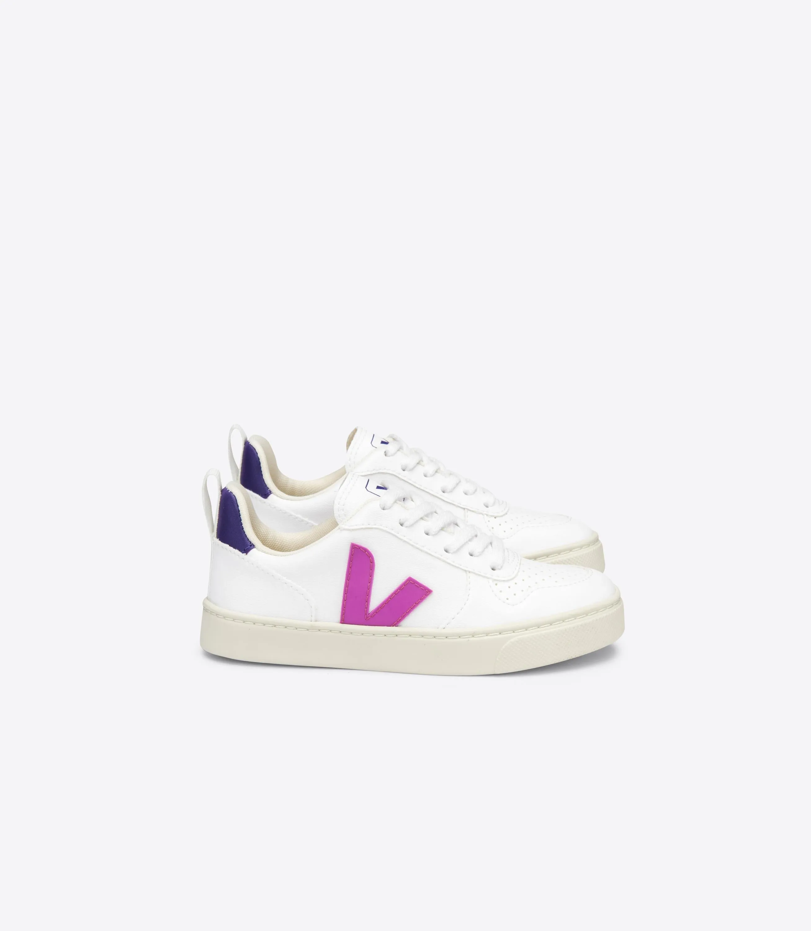 Veja V-10 Lace Girls White Ultraviolet Purple Trainer