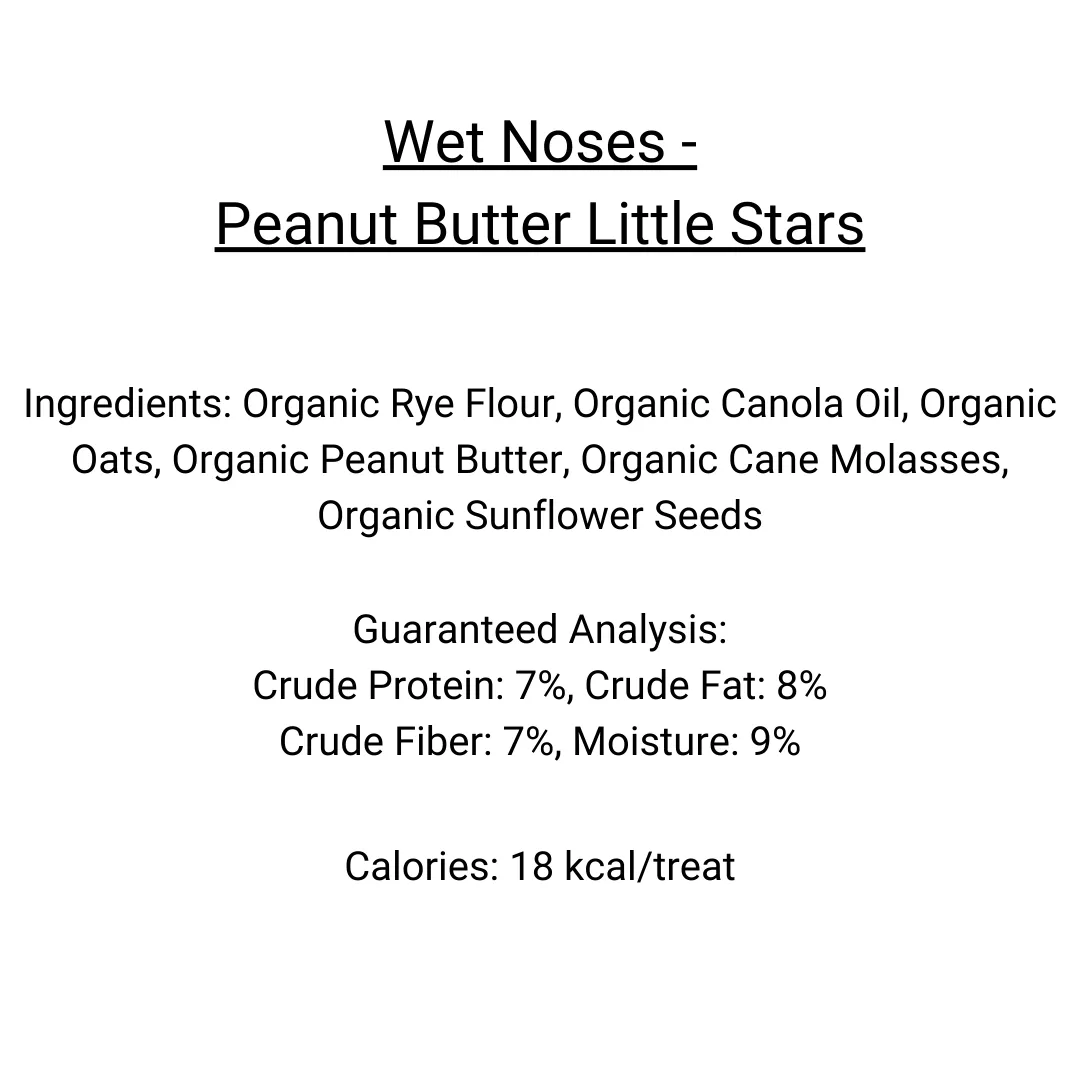 Wet Noses - Organic Peanut Butter Little Stars Training Treats 9oz