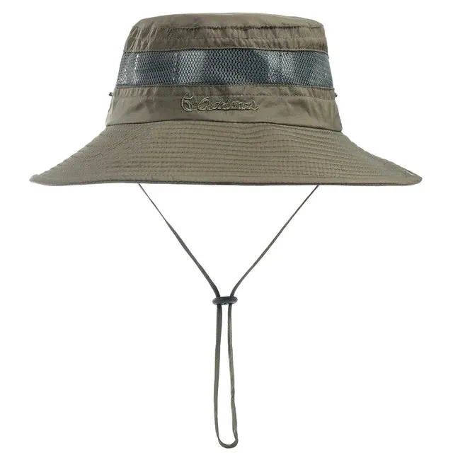 Wide Brim Fisherman's Hat Outdoor Breathable Boonie Hat