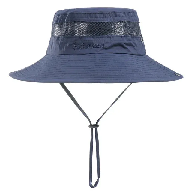 Wide Brim Fisherman's Hat Outdoor Breathable Boonie Hat