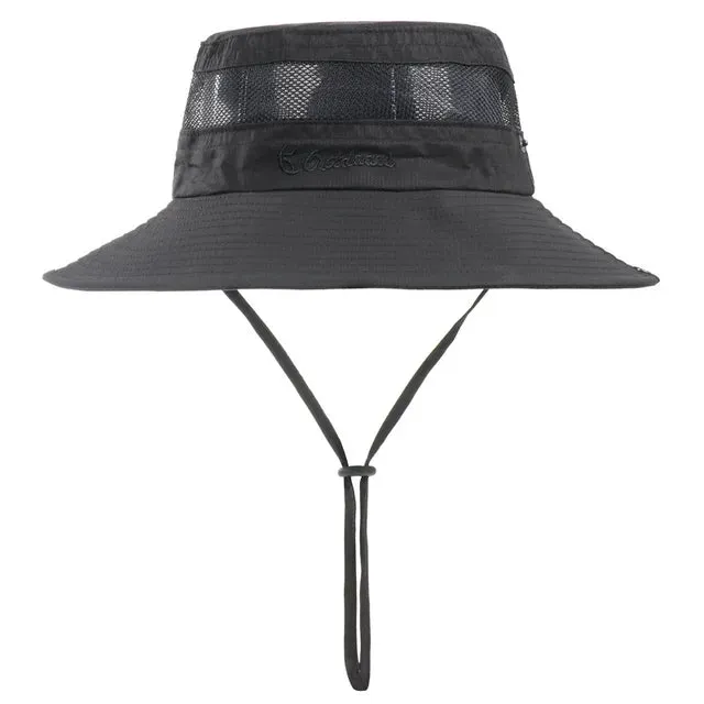 Wide Brim Fisherman's Hat Outdoor Breathable Boonie Hat