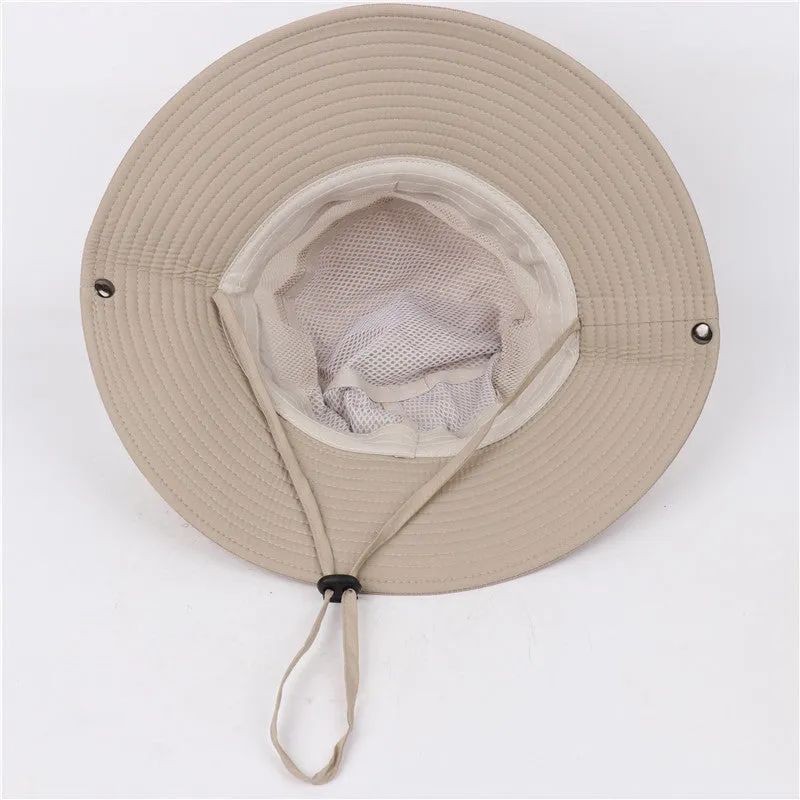 Wide Brim Fisherman's Hat Outdoor Breathable Boonie Hat