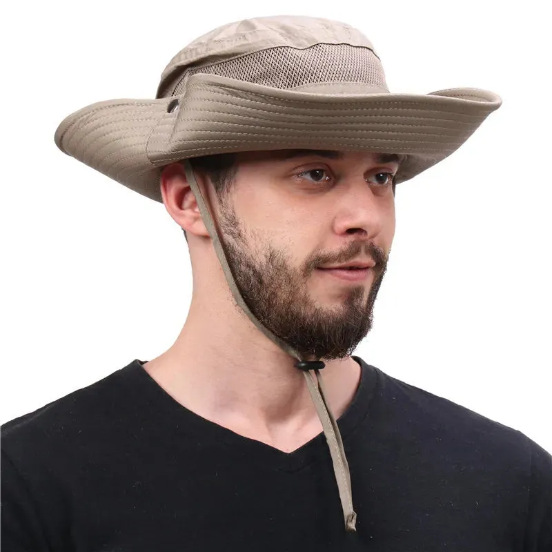 Wide Brim Fisherman's Hat Outdoor Breathable Boonie Hat