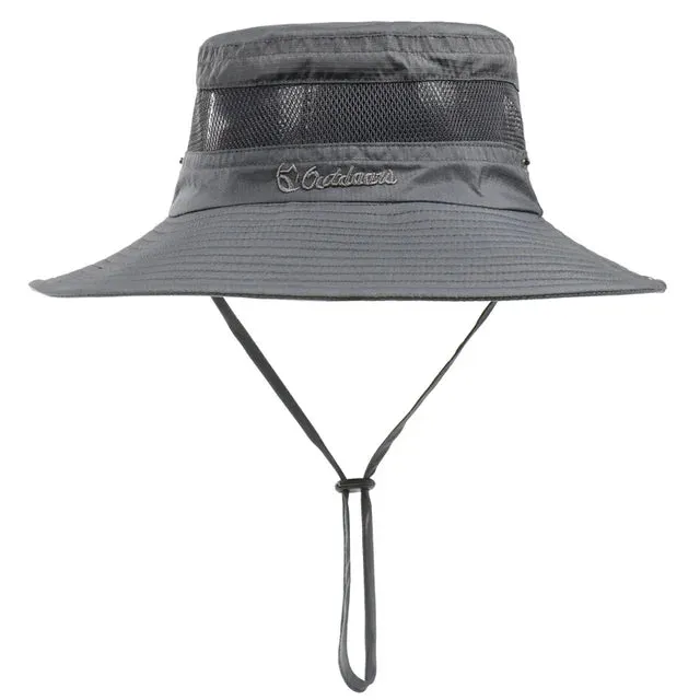 Wide Brim Fisherman's Hat Outdoor Breathable Boonie Hat